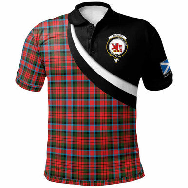Scottish MacDuff Clan Crest Tartan Polo Shirt - Scotland Forever Style Front Side Tartan Plaid
