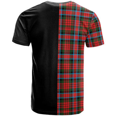Scottish MacDuff Clan Crest Tartan T-Shirt Half in Me Back Side Tartan Plaid