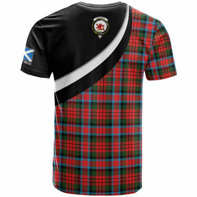 Scottish MacDuff Clan Crest Tartan T-Shirt - Scotland Forever Style Back Side Tartan Plaid