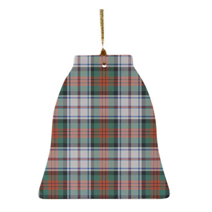 Scottish MacDuff Dress Ancient Clan Tartan Ceramic Ornament Bell Shape Tartan Plaid