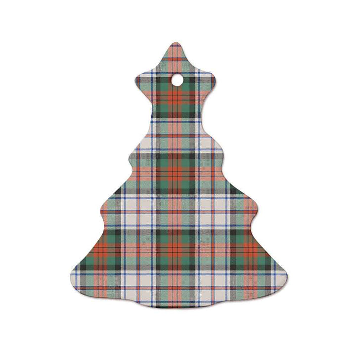 Scottish MacDuff Dress Ancient Clan Tartan Ceramic Ornament  Tree Shape Tartan Plaid