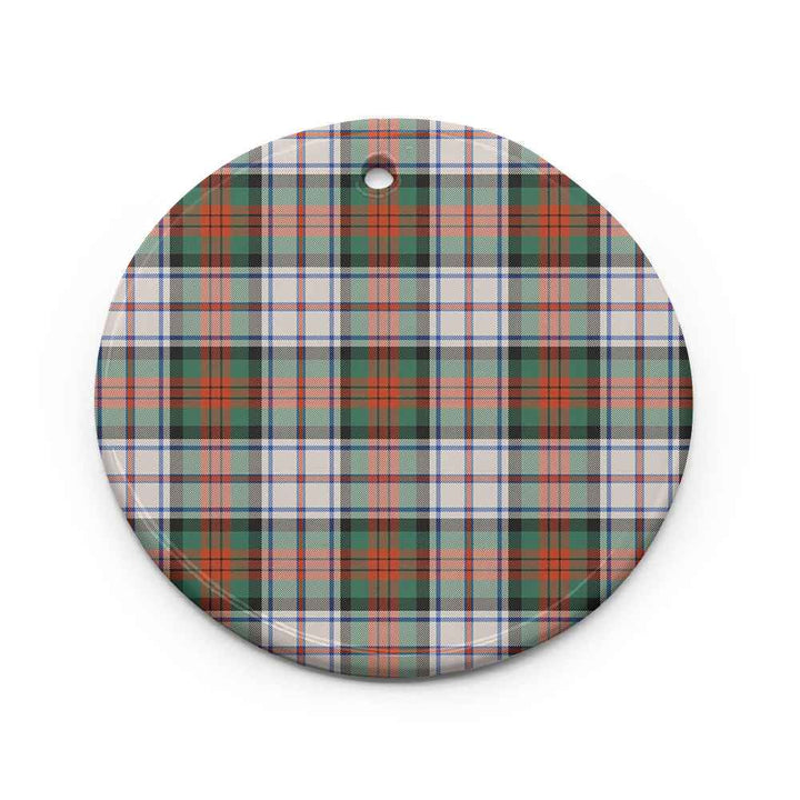 Scottish MacDuff Dress Ancient Clan Tartan Ceramic Ornament Circle Shape Tartan Plaid
