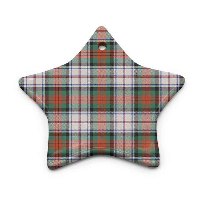 Scottish MacDuff Dress Ancient Clan Tartan Ceramic Ornament Star Shape Tartan Plaid