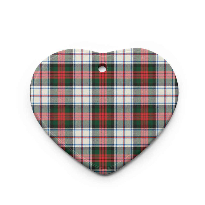 Scottish MacDuff Dress Modern Clan Tartan Ceramic Ornament Heart Shape Tartan Plaid