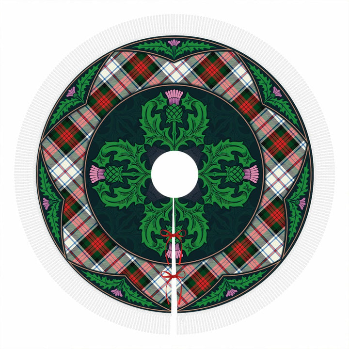 Scottish MacDuff Dress Modern Clan Tartan Christmas Tree Skirt Old Scottish Thistle Flower Tassels Tartan Plaid 1