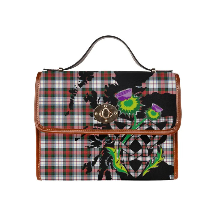 Scottish MacDuff Dress Modern Clan Tartan Waterproof Canvas Bag With Thistle Tartan Plaid 1
