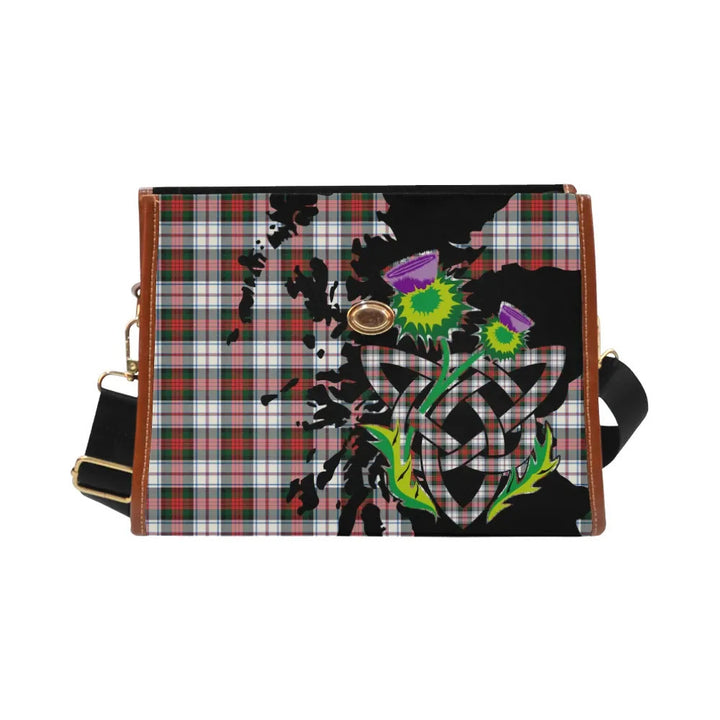 Scottish MacDuff Dress Modern Clan Tartan Waterproof Canvas Bag With Thistle Tartan Plaid 2
