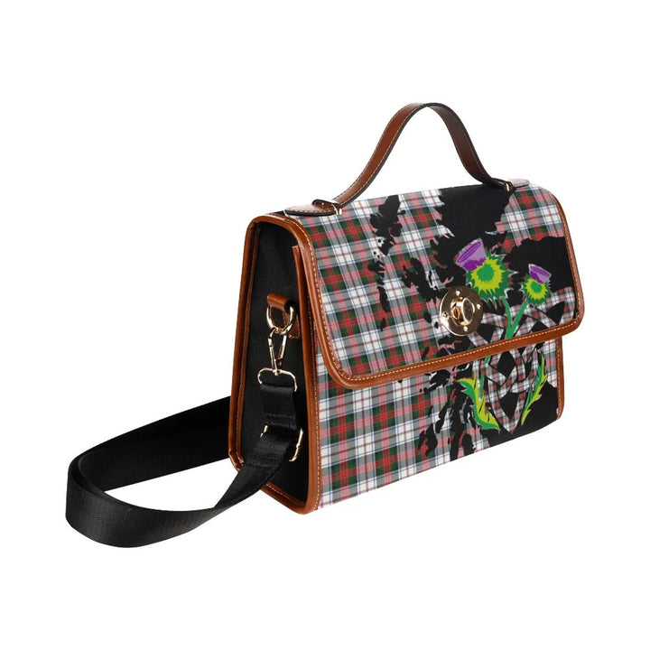 Scottish MacDuff Dress Modern Clan Tartan Waterproof Canvas Bag With Thistle Tartan Plaid 3
