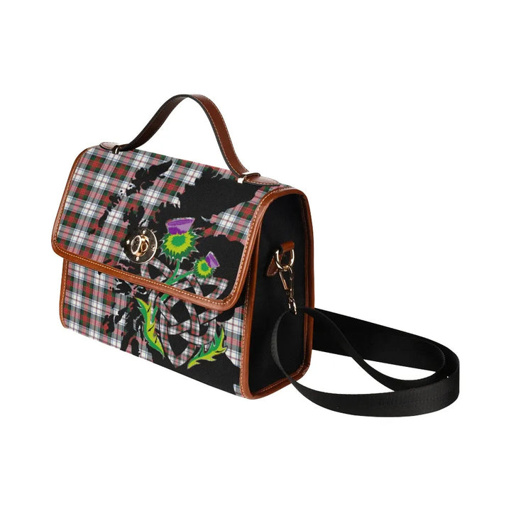 Scottish MacDuff Dress Modern Clan Tartan Waterproof Canvas Bag With Thistle Tartan Plaid 4