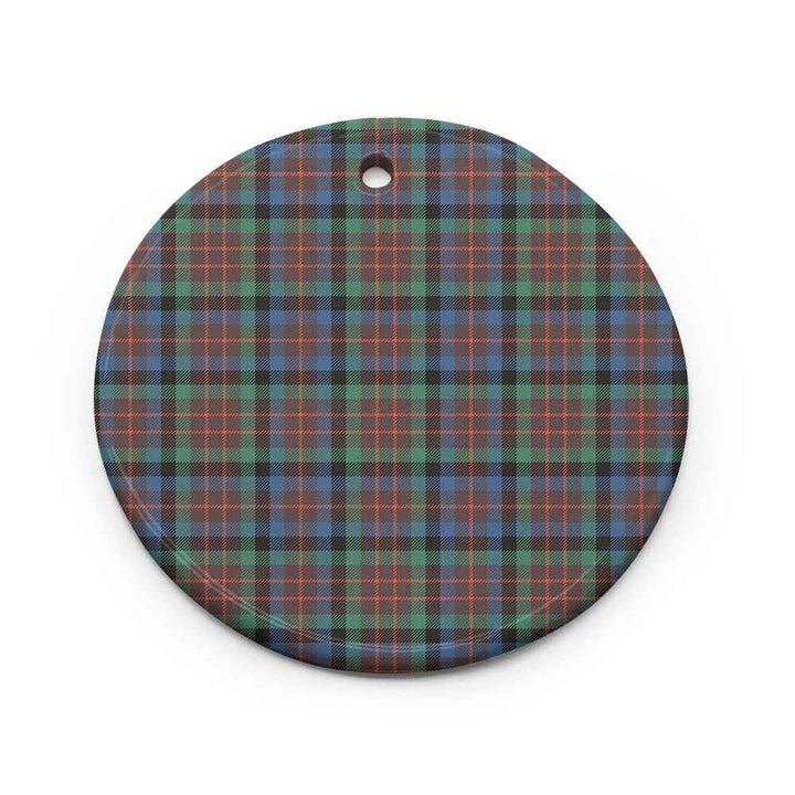 Scottish MacDuff Hunting Ancient Clan Tartan Ceramic Ornament Circle Shape Tartan Plaid