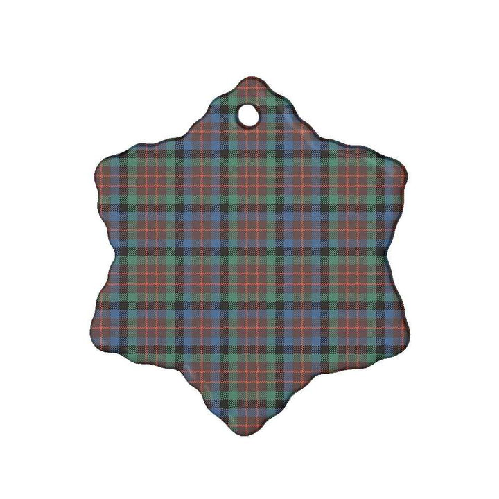 Scottish MacDuff Hunting Ancient Clan Tartan Ceramic Ornament Snow Flake Shape Tartan Plaid