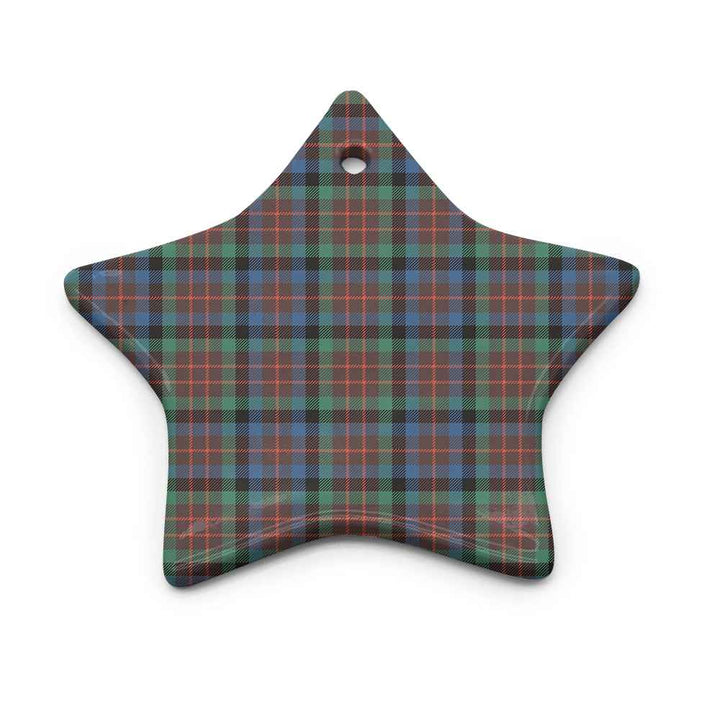 Scottish MacDuff Hunting Ancient Clan Tartan Ceramic Ornament Star Shape Tartan Plaid