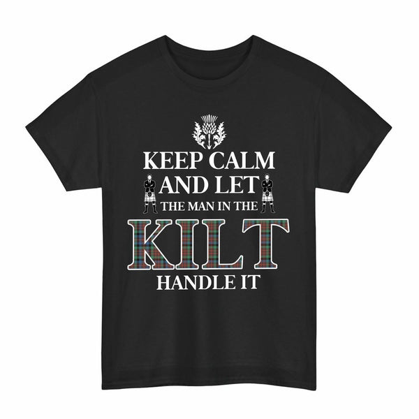 Scottish MacDuff Hunting Ancient Clan Tartan T-Shirt - Keep Calm Tartan Plaid Black Color