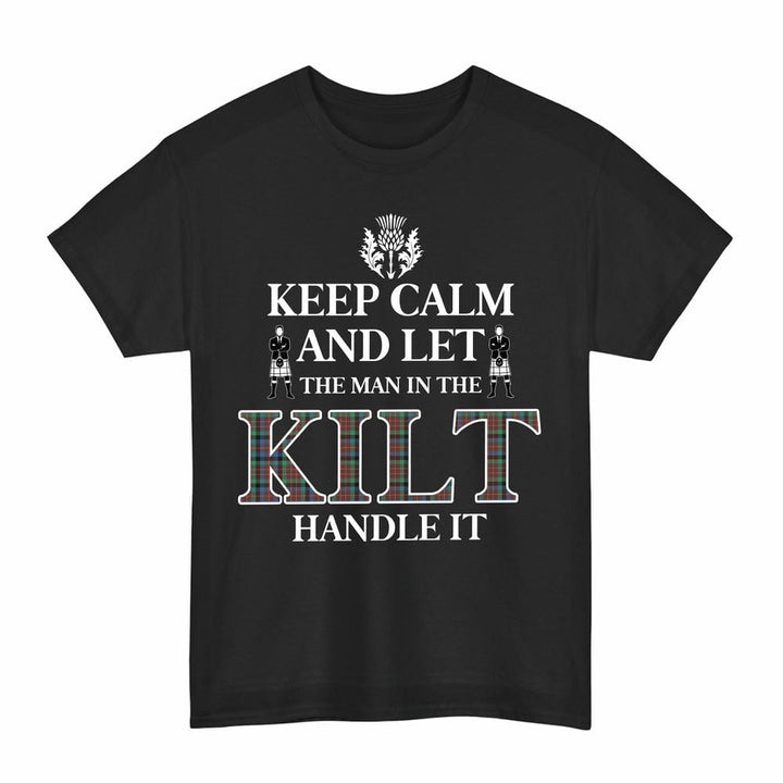 Scottish MacDuff Hunting Ancient Clan Tartan T-Shirt - Keep Calm Tartan Plaid Black Color