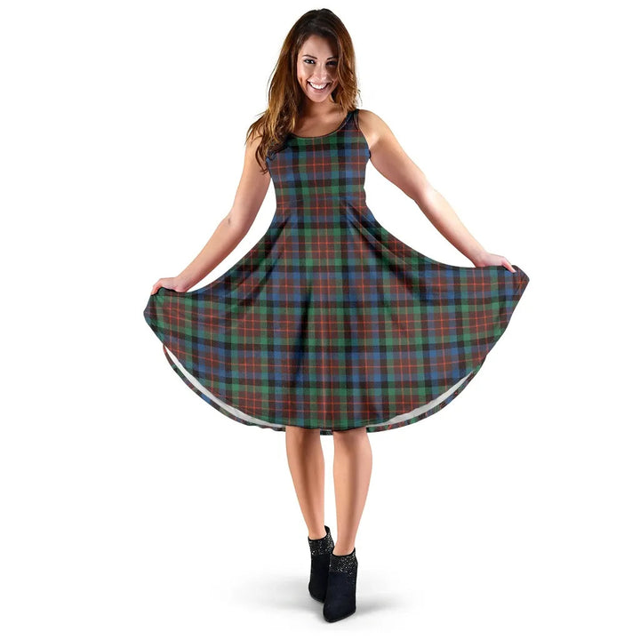 Scottish MacDuff Hunting Ancient Clan Tartan Women Midi Dress