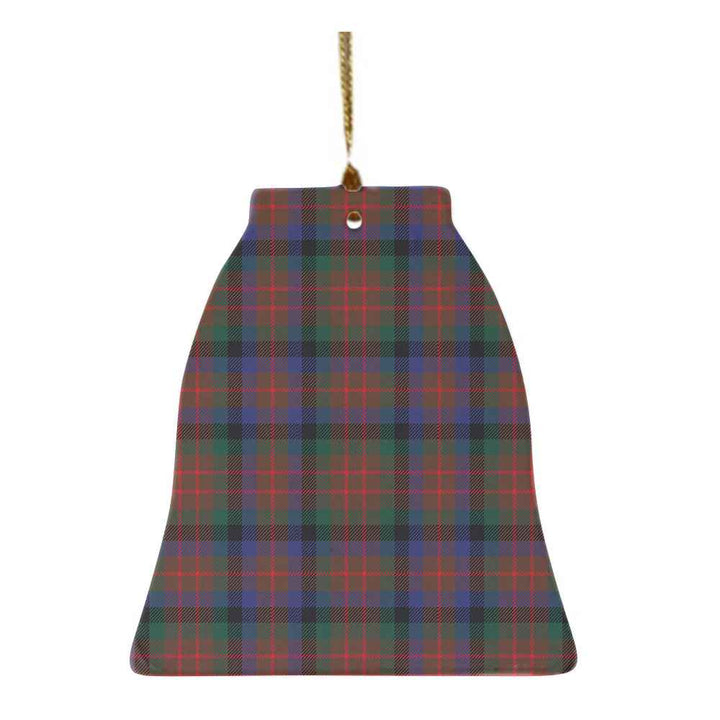 Scottish MacDuff Hunting Modern Clan Tartan Ceramic Ornament Bell Shape Tartan Plaid