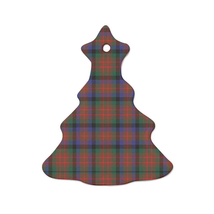 Scottish MacDuff Hunting Modern Clan Tartan Ceramic Ornament  Tree Shape Tartan Plaid