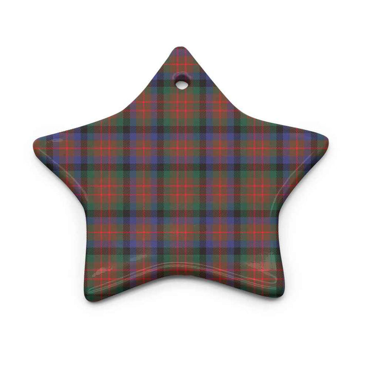 Scottish MacDuff Hunting Modern Clan Tartan Ceramic Ornament Star Shape Tartan Plaid