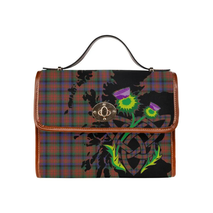 Scottish MacDuff Hunting Modern Clan Tartan Waterproof Canvas Bag With Thistle Tartan Plaid 2