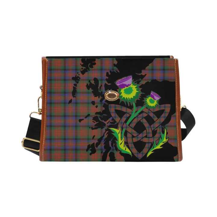 Scottish MacDuff Hunting Modern Clan Tartan Waterproof Canvas Bag With Thistle Tartan Plaid 1