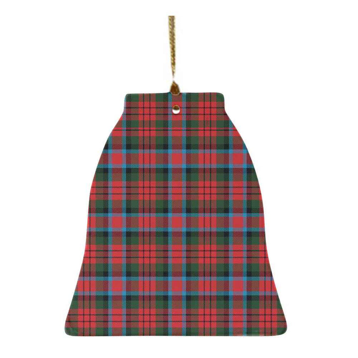 Scottish MacDuff Modern Clan Tartan Ceramic Ornament Bell Shape Tartan Plaid