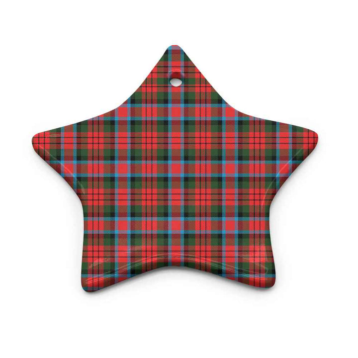 Scottish MacDuff Modern Clan Tartan Ceramic Ornament Star Shape Tartan Plaid