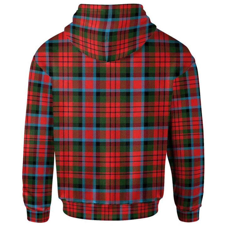 Scottish MacDuff Modern Clan Tartan Hoodie Back Side Tartan Plaid