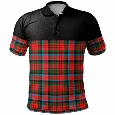 Scottish MacDuff Modern Clan Tartan Polo Shirt - Horizontal Style Front Side Tartan Plaid