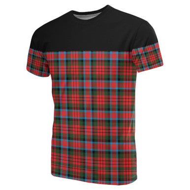 Scottish MacDuff Modern Clan Tartan T-Shirt Horizontal Style Front Side Tartan Plaid