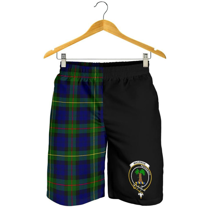 Scottish MacEwan Clan Crest Tartan Half of Me Men's Shorts