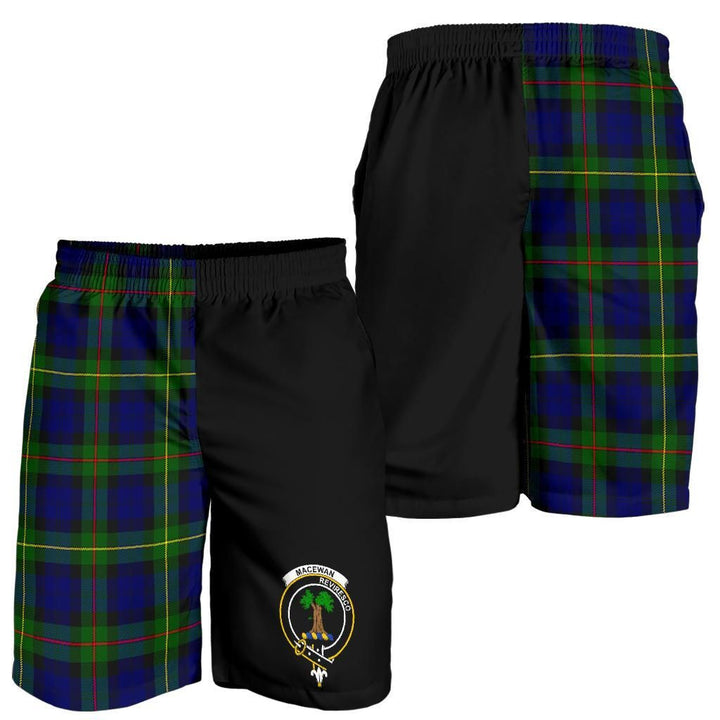 Scottish MacEwan Clan Crest Tartan Half of Me Men's Shorts