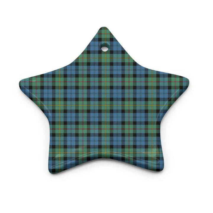Scottish MacEwen Ancient Clan Tartan Ceramic Ornament Star Shape Tartan Plaid