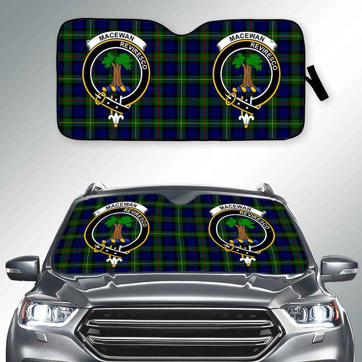 Scottish MacEwen Clan Crest Tartan Car Windshield Sun Shade Tartan Plaid 2