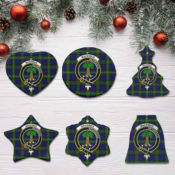 Scottish MacEwen Clan Crest Tartan Ceramic Ornament All Tartan Plaid