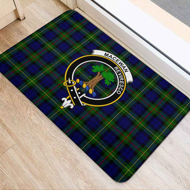 Scottish MacEwen Clan Crest Tartan Door Mat Tartan Plaid 2