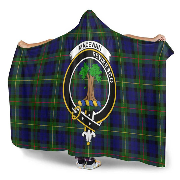 Scottish MacEwen Clan Crest Tartan Hooded Blanket Tartan Plaid 3