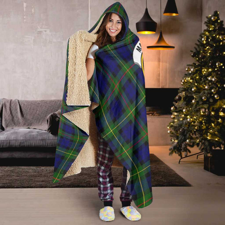 Scottish MacEwen Clan Crest Tartan Hooded Blanket Tartan Plaid 6