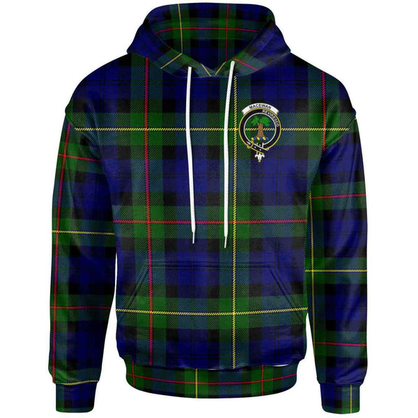 Scottish MacEwen Clan Crest Tartan Hoodie Front Side Tartan Plaid