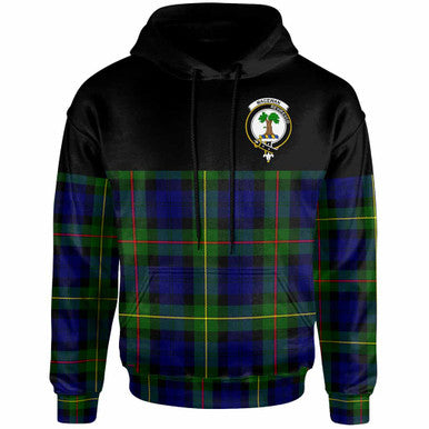 Scottish MacEwen Clan Crest Tartan Hoodie - Horizontal Style Front Side Tartan Plaid