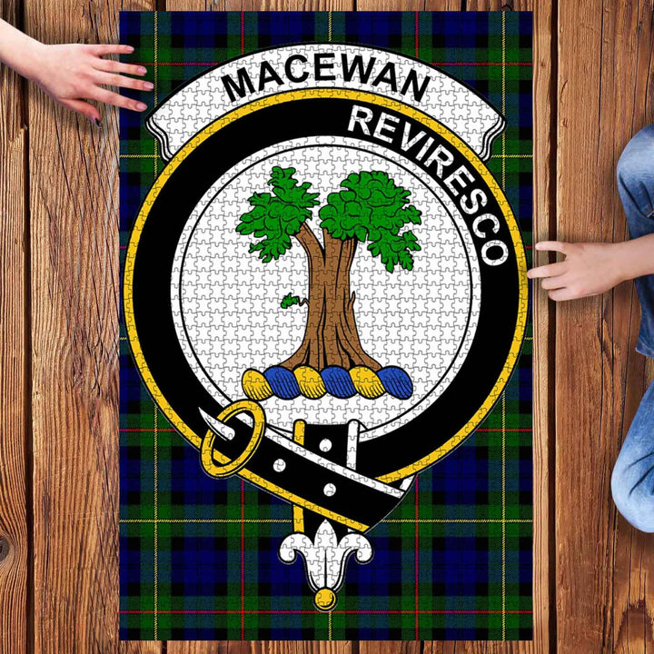 Scottish MacEwen Clan Crest Tartan Jigsaw Puzzle 3