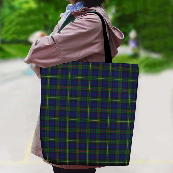 Scottish MacEwen Modern Clan Tartan Canvas Bag With Shoulder Strap Tartan Plaid 2