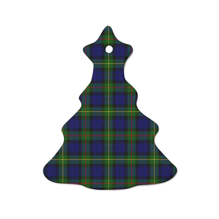 Scottish MacEwen Modern Clan Tartan Ceramic Ornament  Tree Shape Tartan Plaid