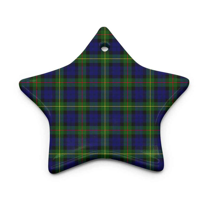 Scottish MacEwen Modern Clan Tartan Ceramic Ornament Star Shape Tartan Plaid