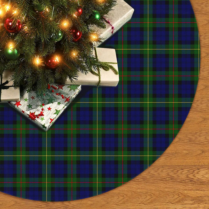 Scottish MacEwen Modern Clan Tartan Christmas Tree Skirt No Tassels 2 Tartan Plaid
