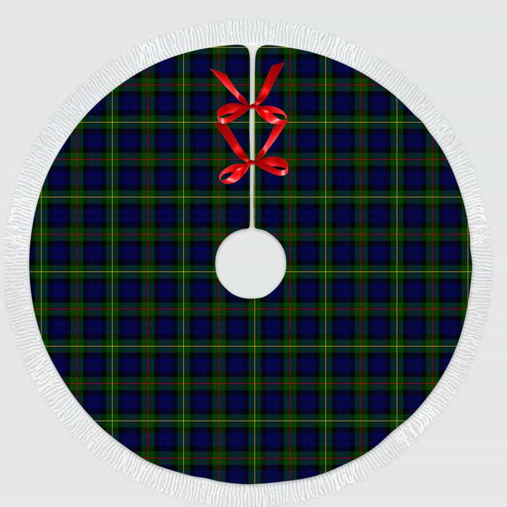 Scottish MacEwen Modern Clan Tartan Christmas Tree Skirt Tassels 1 Tartan Plaid