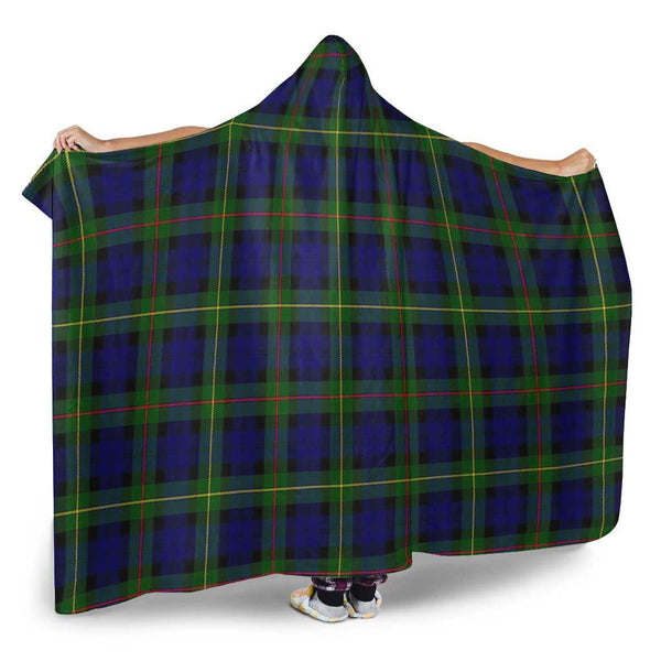 Scottish MacEwen Modern Clan Tartan Hooded Blanket Tartan Plaid 2