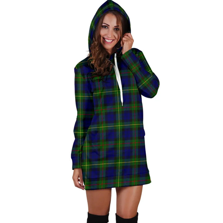 Scottish MacEwen Modern Clan Tartan Hoodie Dress