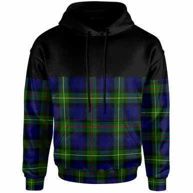 Scottish MacEwen Modern Clan Tartan Hoodie - Horizontal Style Front Side Tartan Plaid