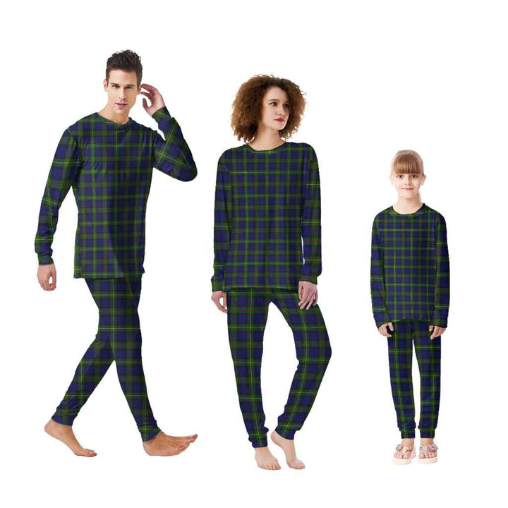 Scottish MacEwen Modern Clan Tartan Pajama Set Tartan Plaid
