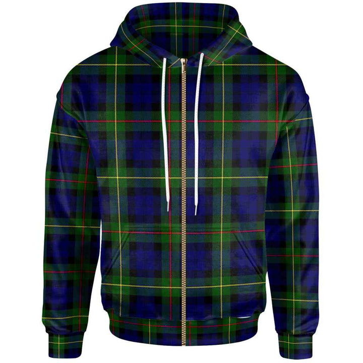 Scottish MacEwen Modern Clan Tartan Hoodie Zip Tartan Plaid